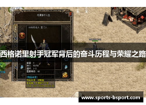 西格诺里射手冠军背后的奋斗历程与荣耀之路